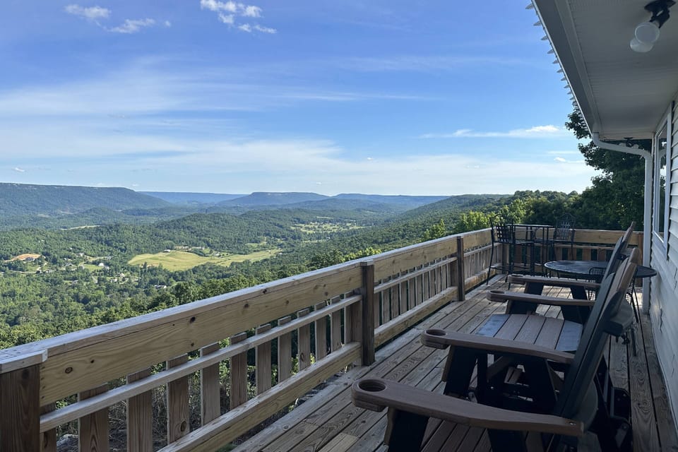 Grab a rocking chair and enjoy the amazing views of Lookout Mountain, stretching from Tennessee to Georgia to Alabama