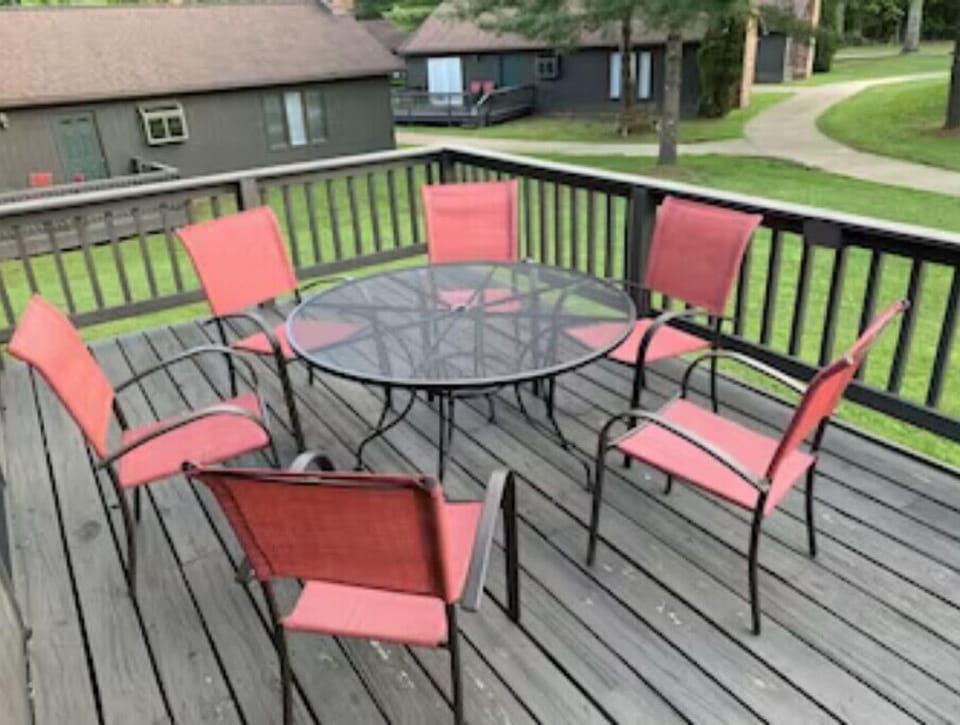 Every cabin has a private deck