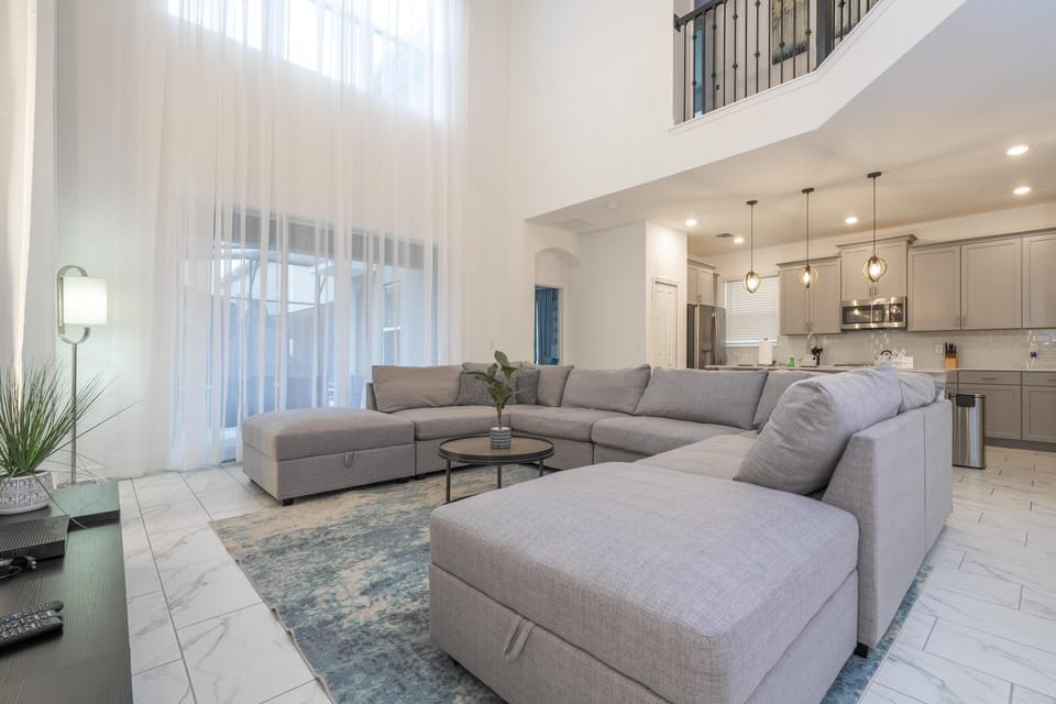 Spacious Living Room + Smart TV