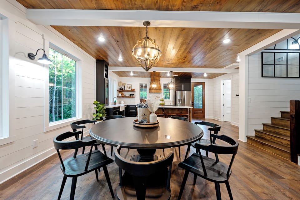 The formal dining table that seats 8!