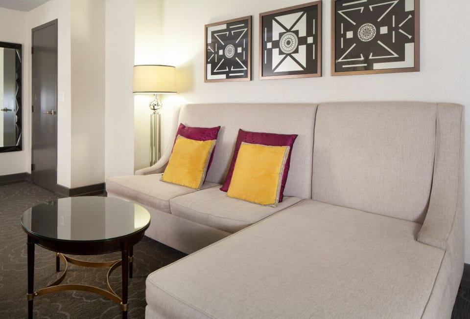 Gather on the plush chaise and enjoy relaxed downtime.