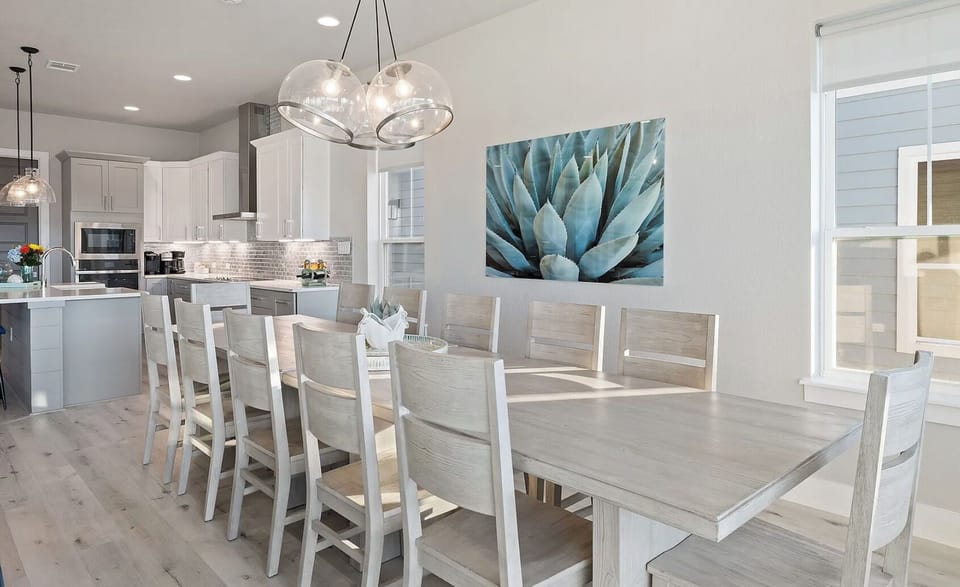 Dining table seats 12