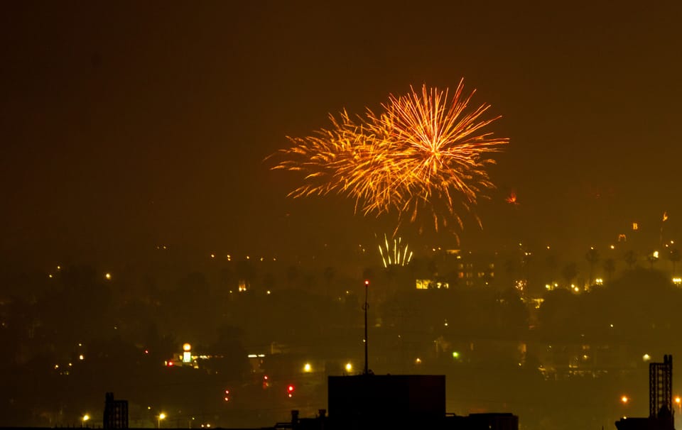 Incredible firework shows you will experience from private balcony of 19th floor