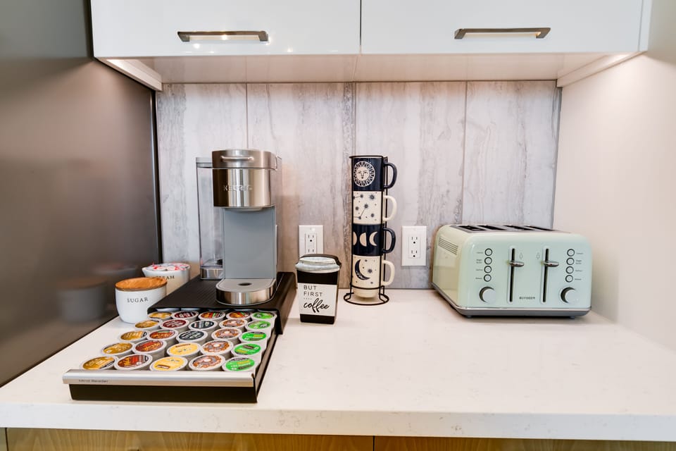 Keurig K-Supreme+Special Edition Coffee Maker with various flavors of K-Cup Pods