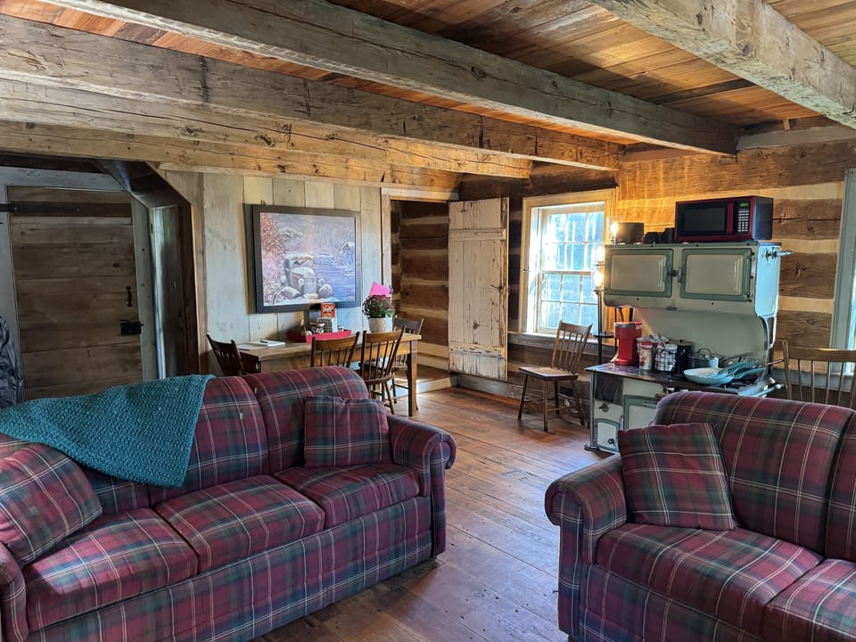 Great Room on the Main Level with Kitchenette, Coffee Bar, Living & Dining.
