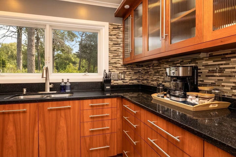 Fully equipped kitchen with modern appliances for group cooking