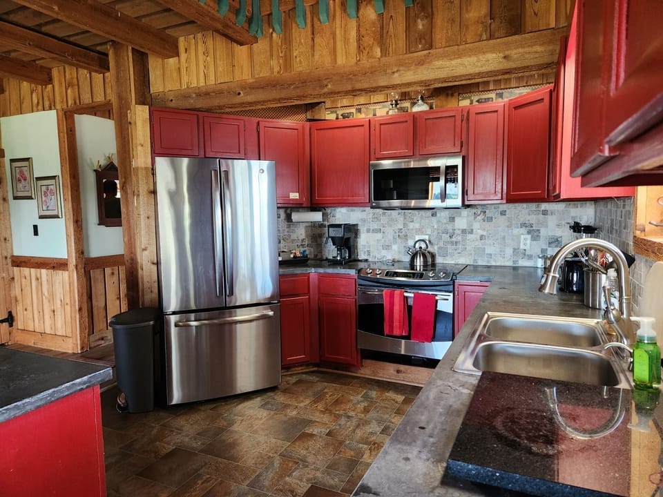 Fully stocked kitchen