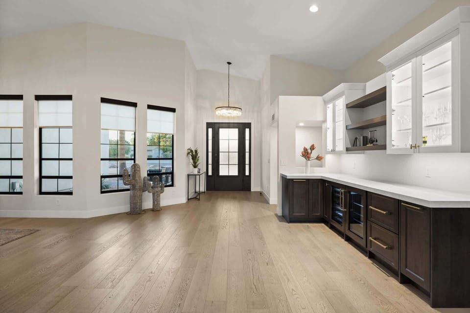 Entryway and bar area.