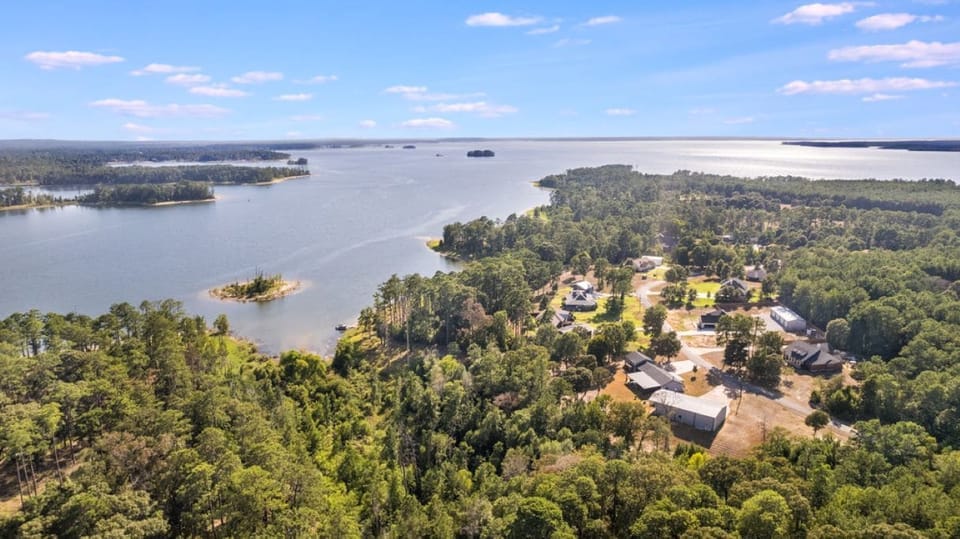 Aerial view of the lake that you have direct access to.