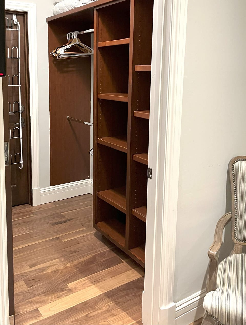 Primary bedroom walk-in closet