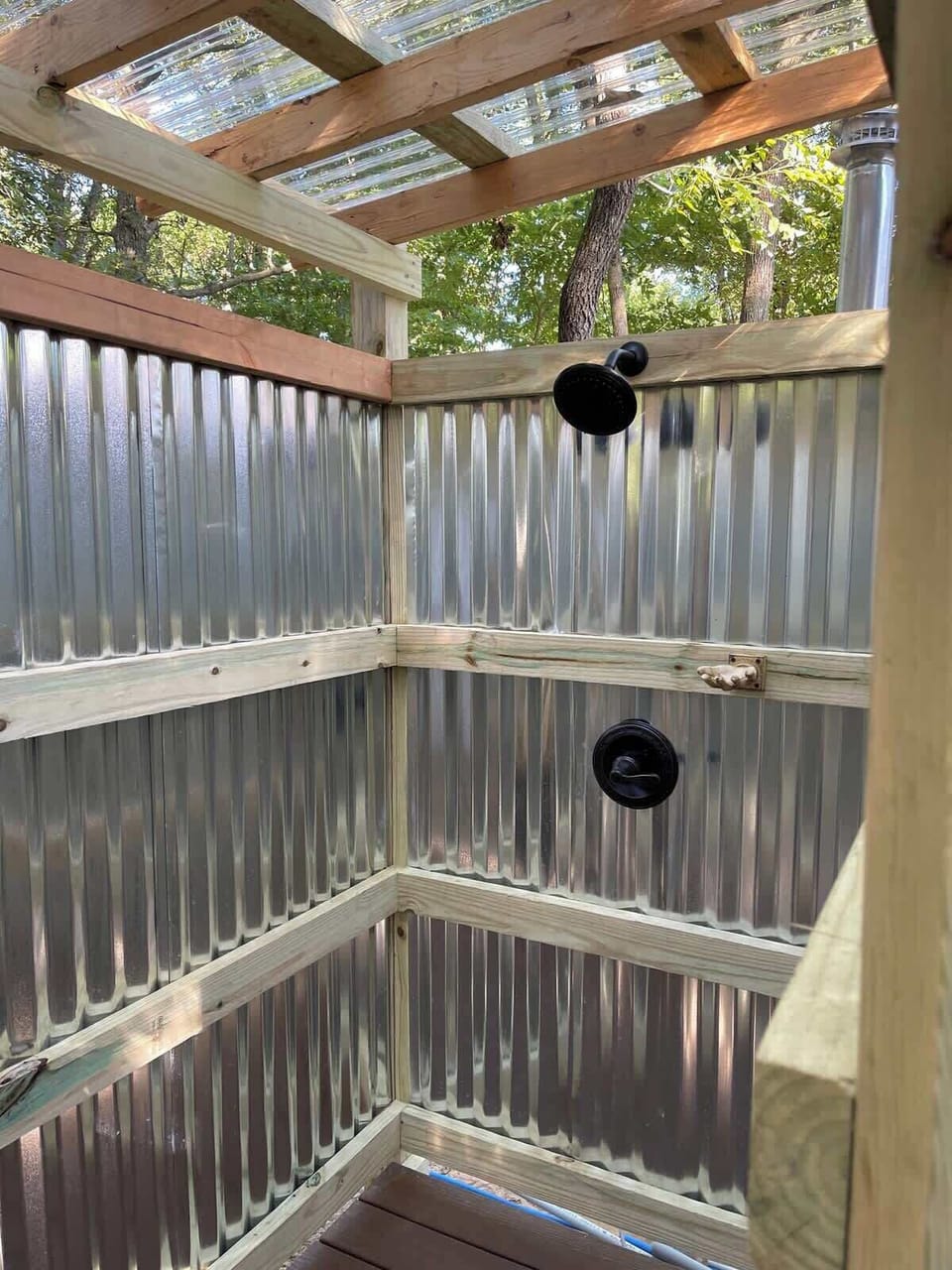 NEW outdoor shower.