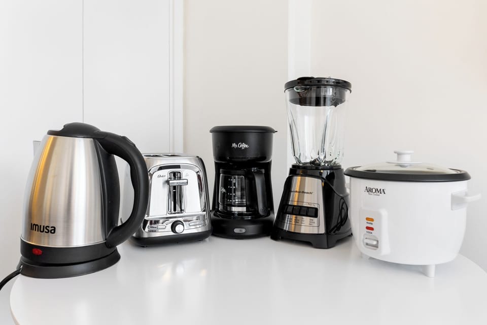 The kitchen is equipped with the appliances that you need!