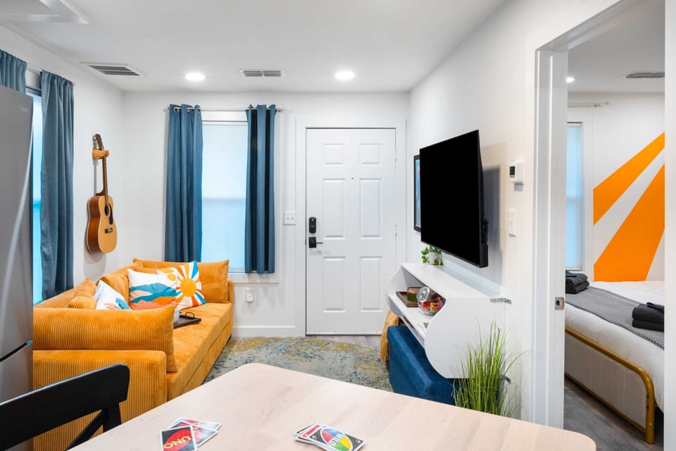 Colourful Living Room and Dining Table