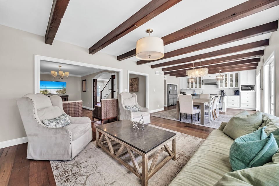 Living room to dining room view