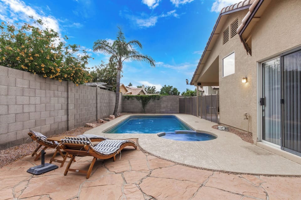 Backyard with pool