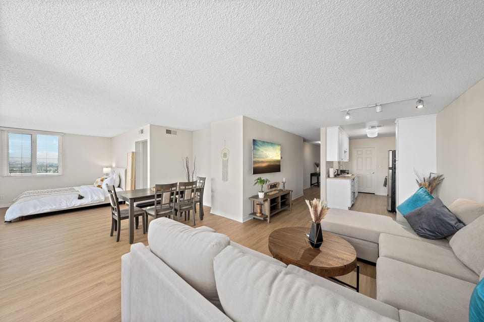 Cozy up and relax in our stylish living room sanctuary.