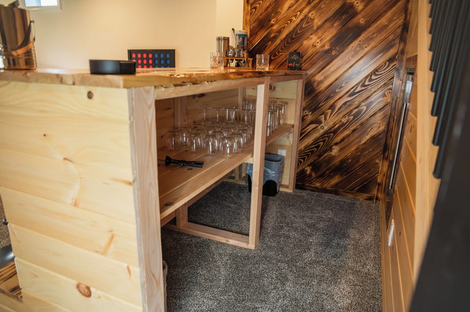 Fully stocked with glasses for any type of beverage