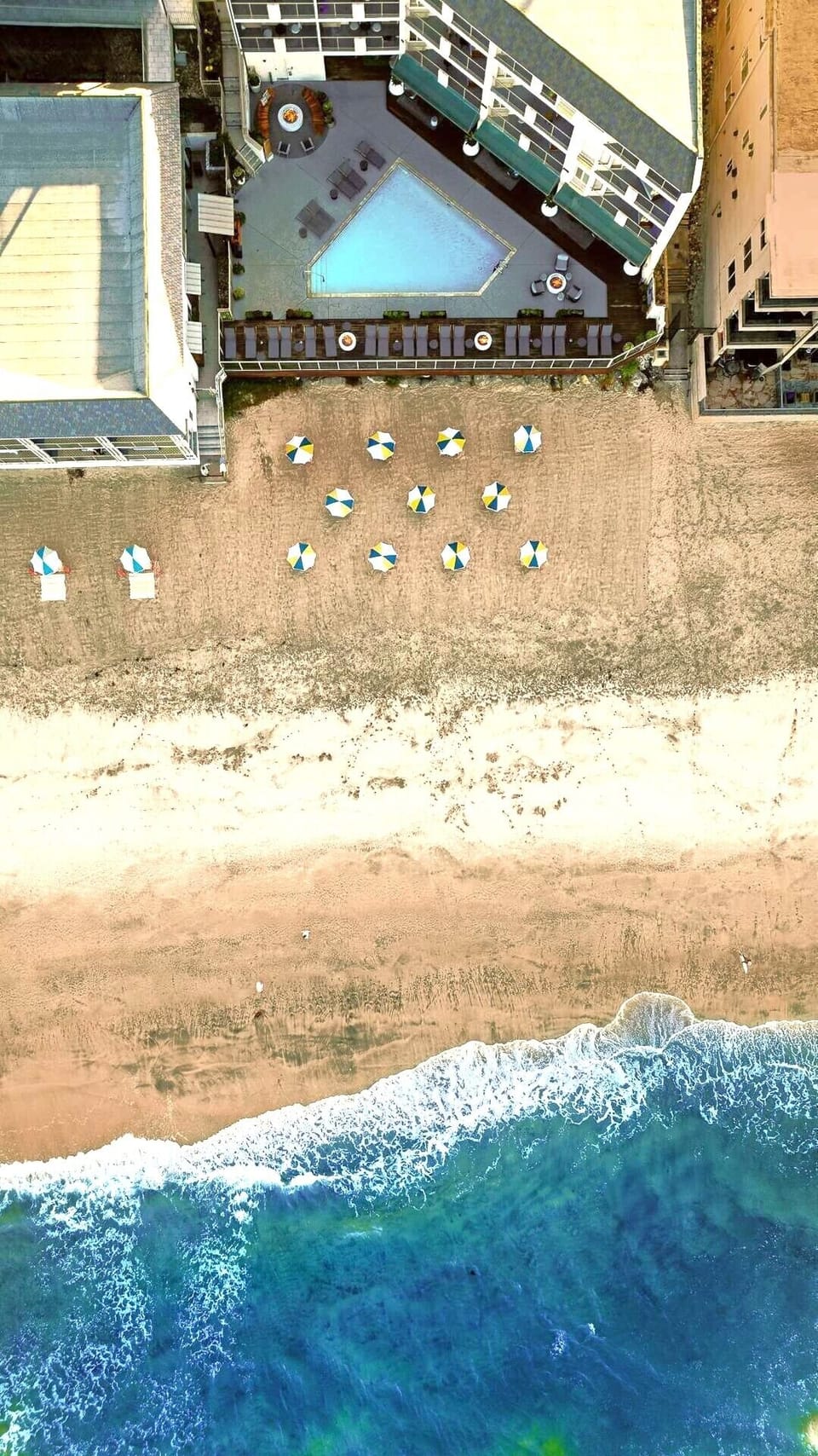 See the beach-and-pool layout from an unforgettable aerial view