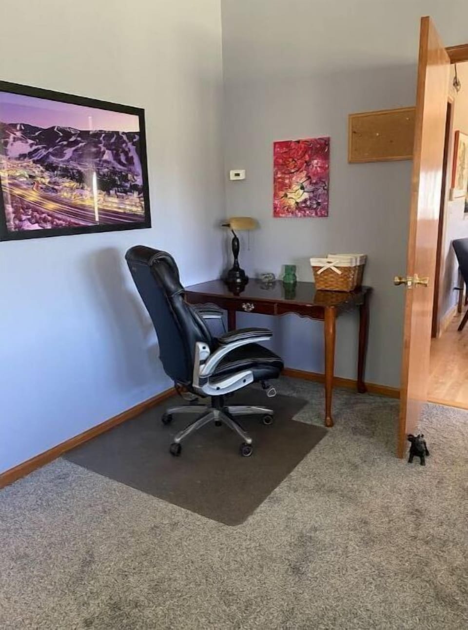 Office area in master bedroom