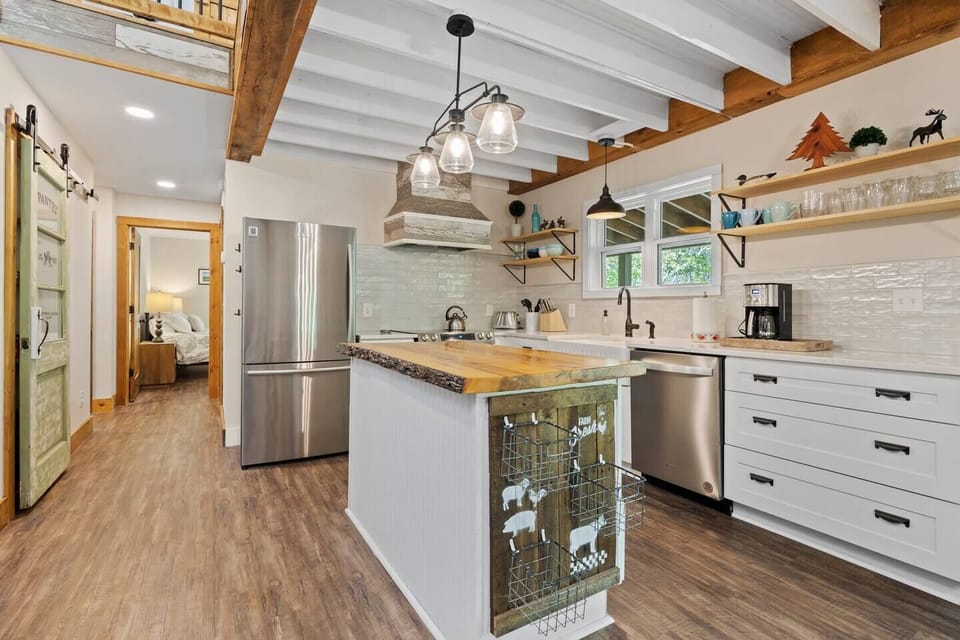 New, stainless steel appliances