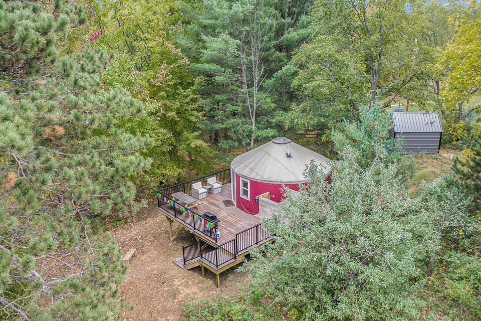 Aerial view of Yurt