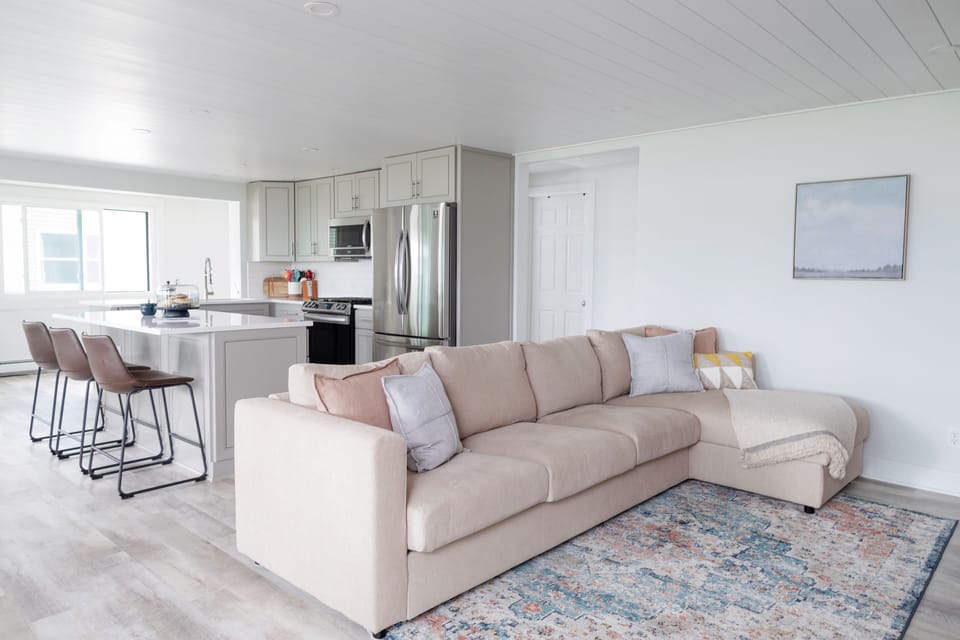 The open, spacious first floor is perfect for gathering with your crew.