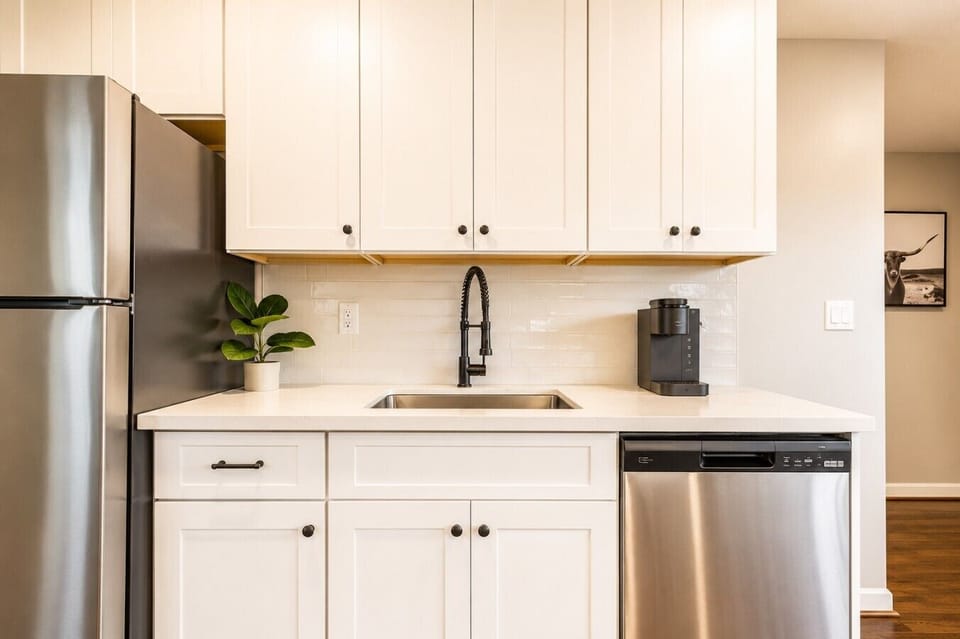 Bright and open kitchen with a cozy dining nook—great for meals at home.