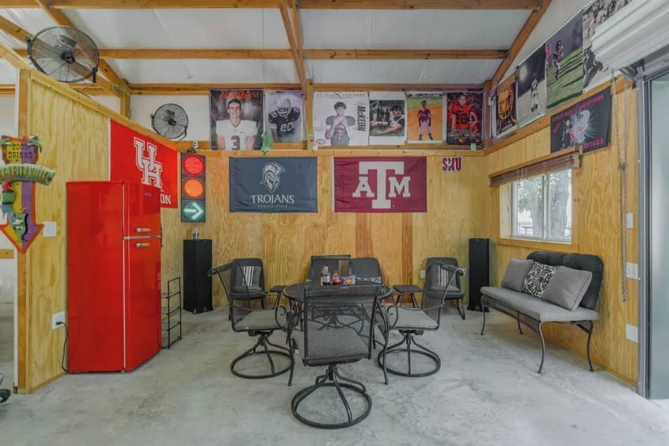 More seating and a fridge to keep all the essentials cold