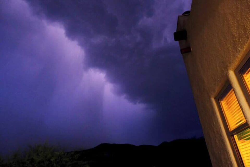 Beautiful lightning storm from the back porch.