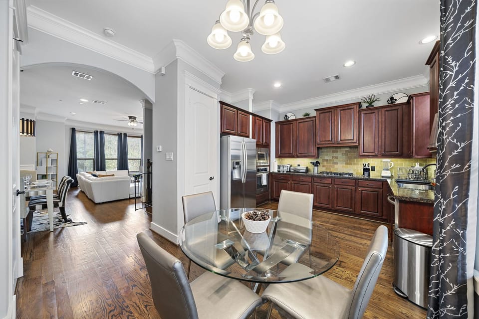 Stainless steel appliances.