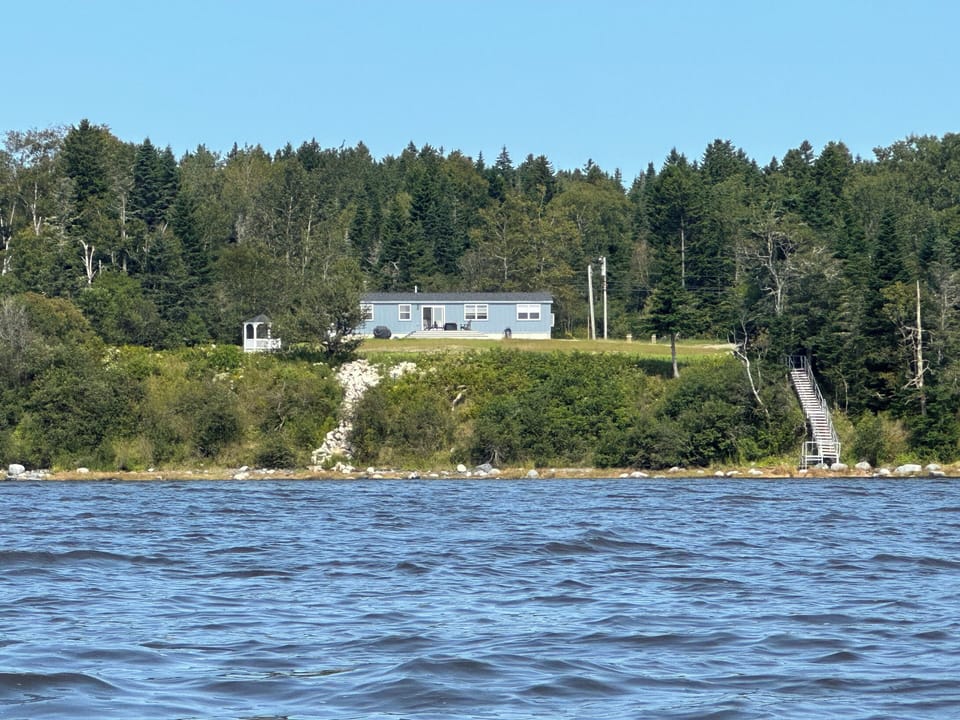 Cottage view from the ocean