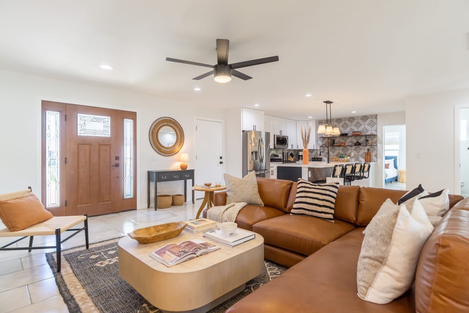 Relax in the living room after playing golf at We-Ko-Pa Golf Club.