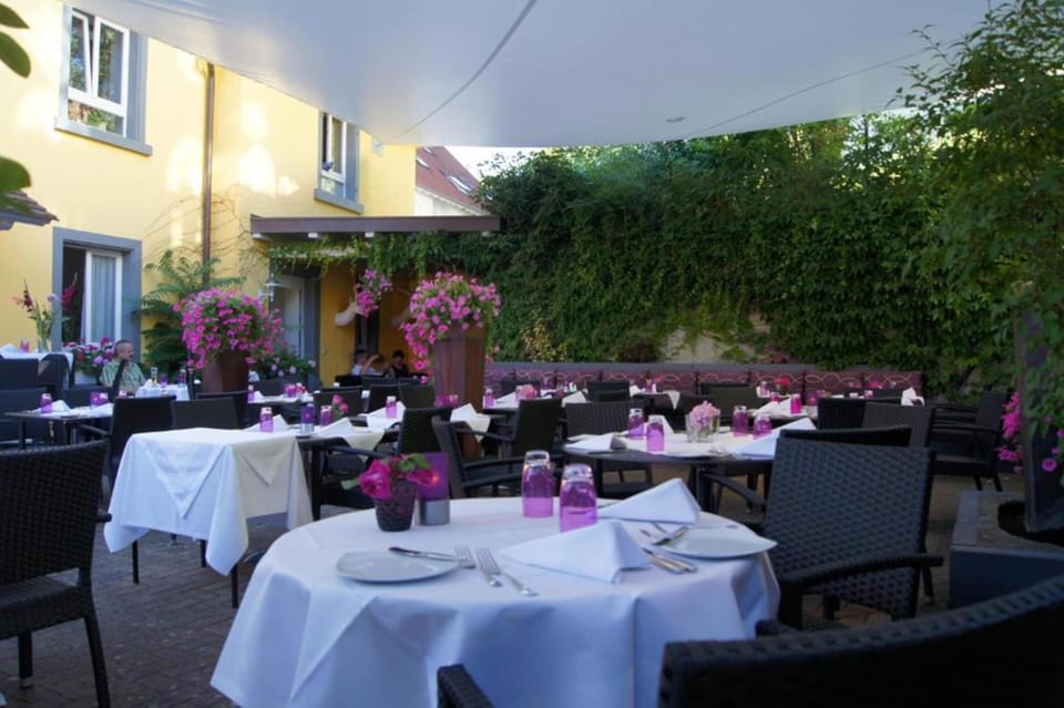 Outdoor banquet area