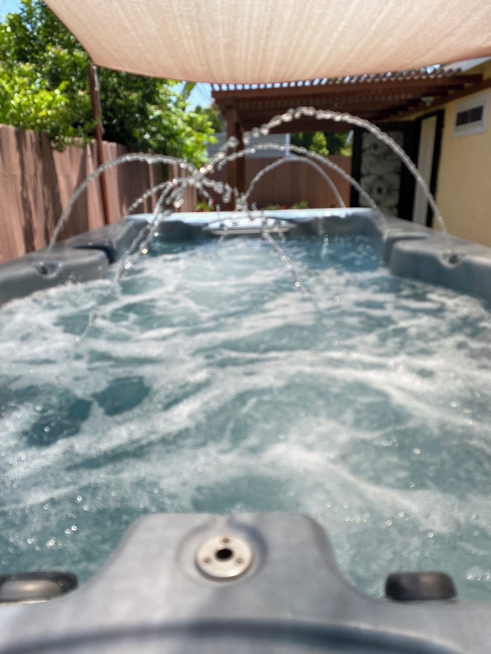 Outdoor spa tub