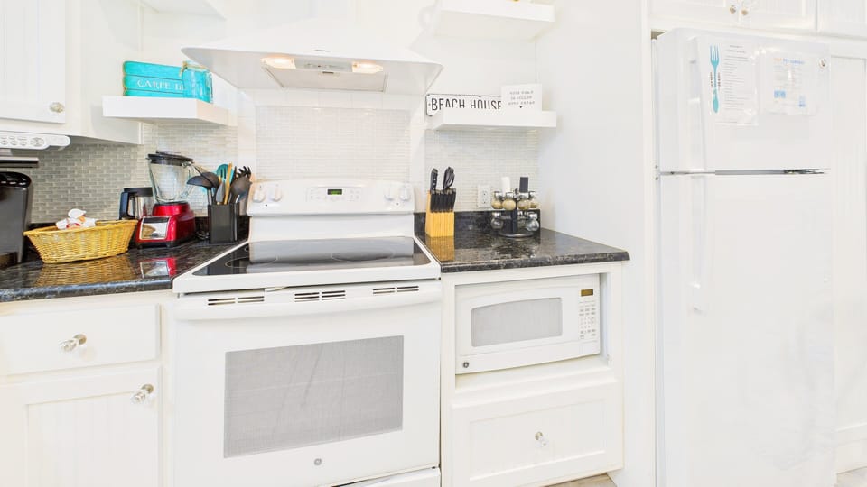 Fully equipped kitchen with all the cooking essentials as well as coffee essentials