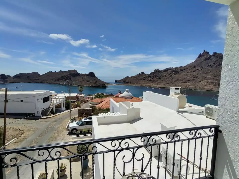 Your private Juliet patio with view of Tetakawi, the Sea of Cortez and yachts! 