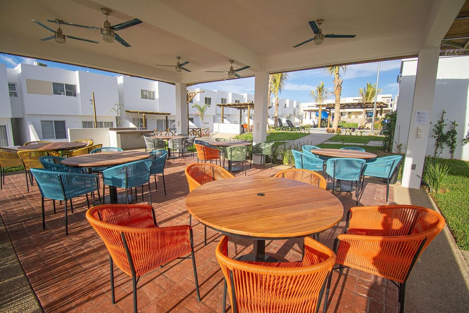 Beautiful open dining space across from home
