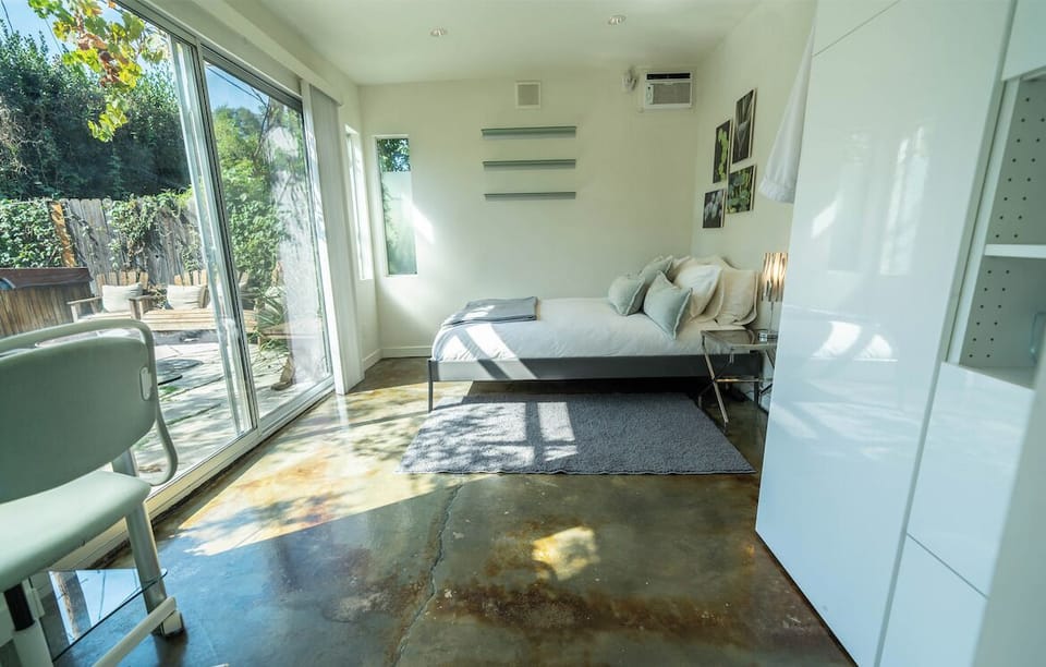 sliding door leading out to garden