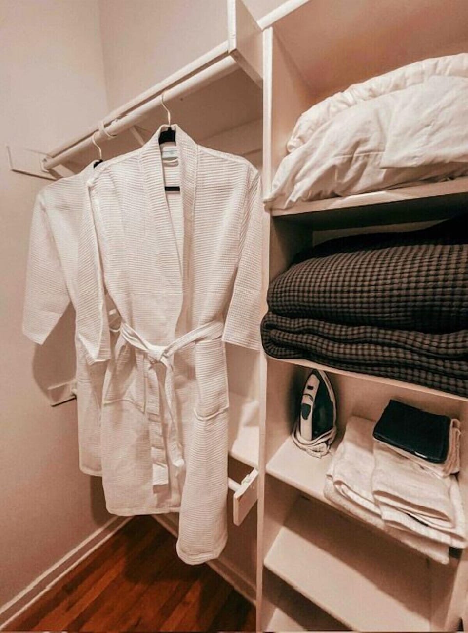 Large walk-in closet for your travel needs.