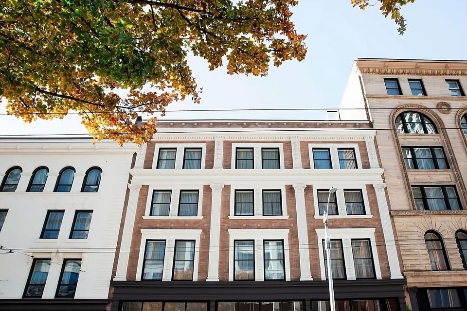Arrive in style at a beautifully restored city façade.