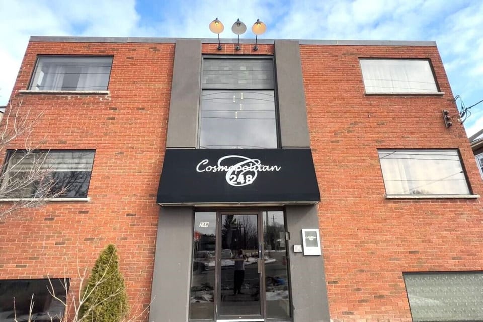 The front of the building.