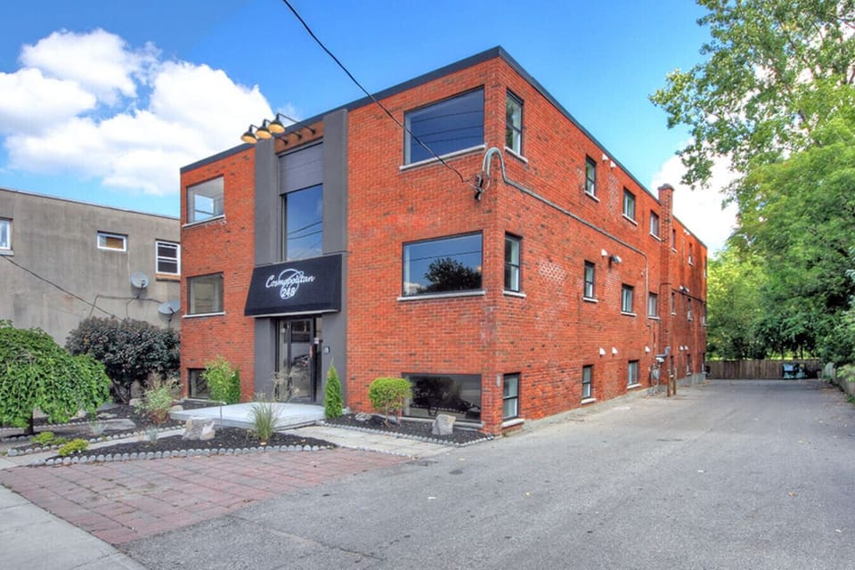 Facebrick building with all the charm in the world.