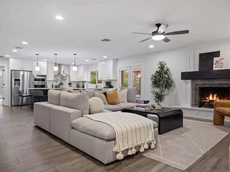 Plenty of space to unwind or cozy up and watch a movie