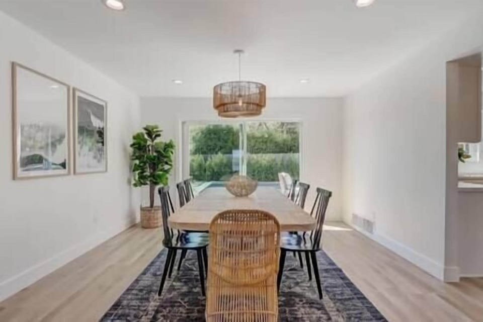 Dining Room with views of the pool