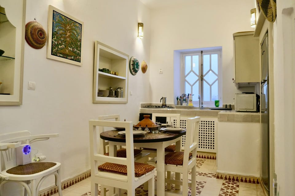 Dining area and kitchen