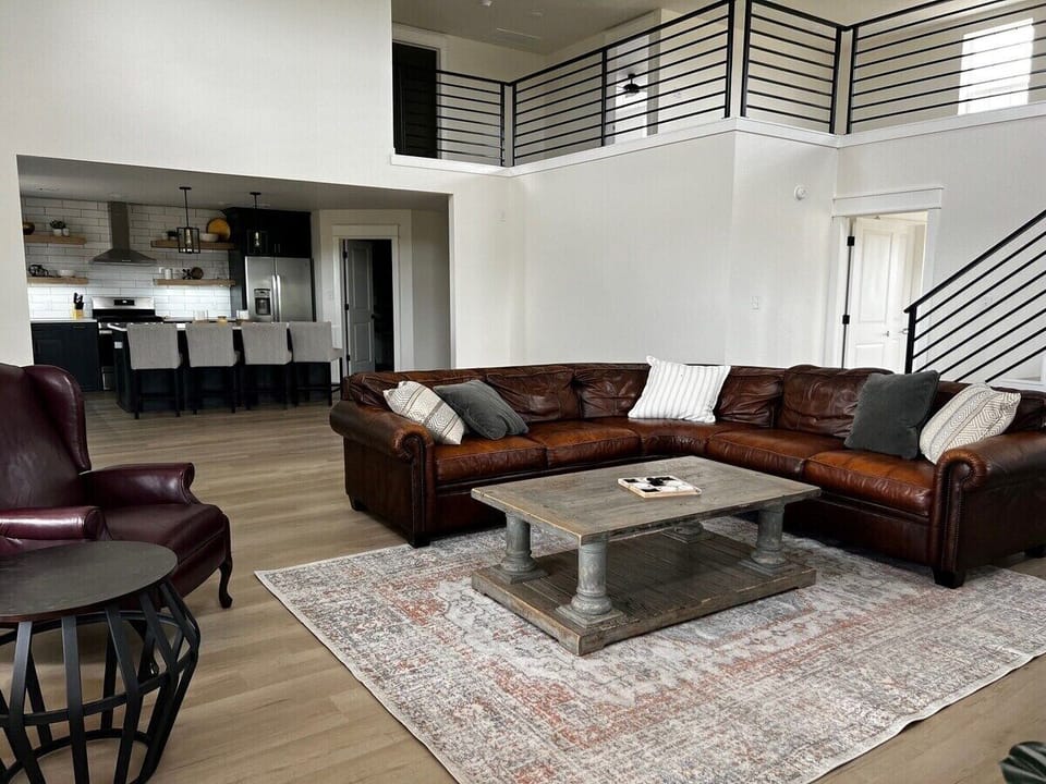 Open kitchen and living