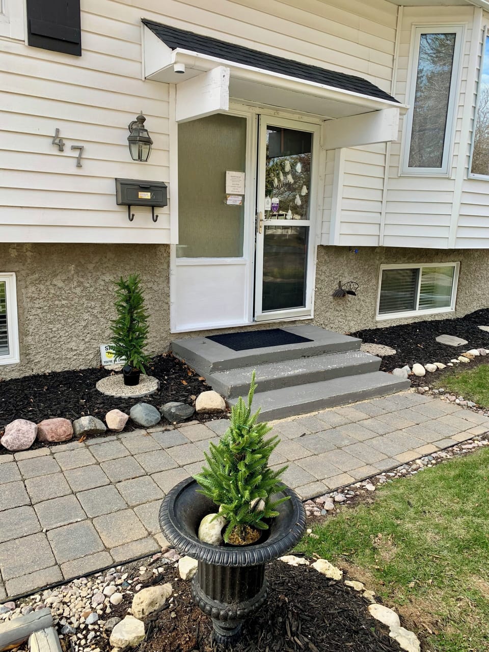 Your private front door entrance.  Your code will be provided prior to your stay
