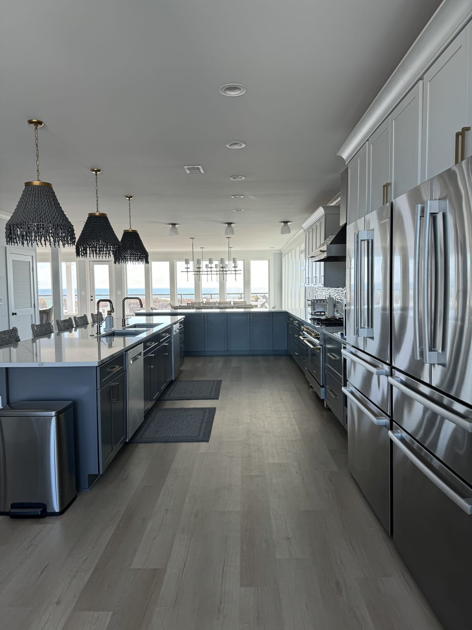 Kitchen with two dishwashers.

