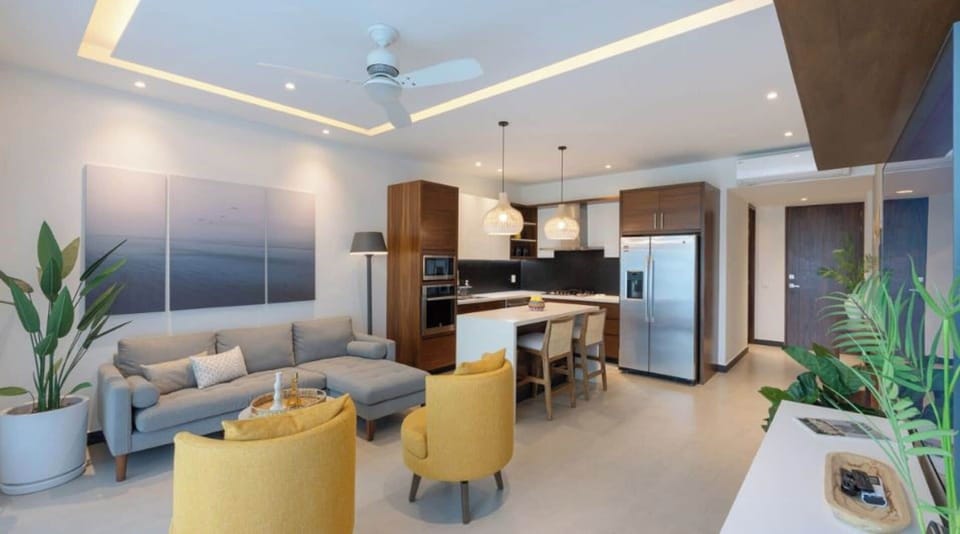 Comfortable living room and flat TV