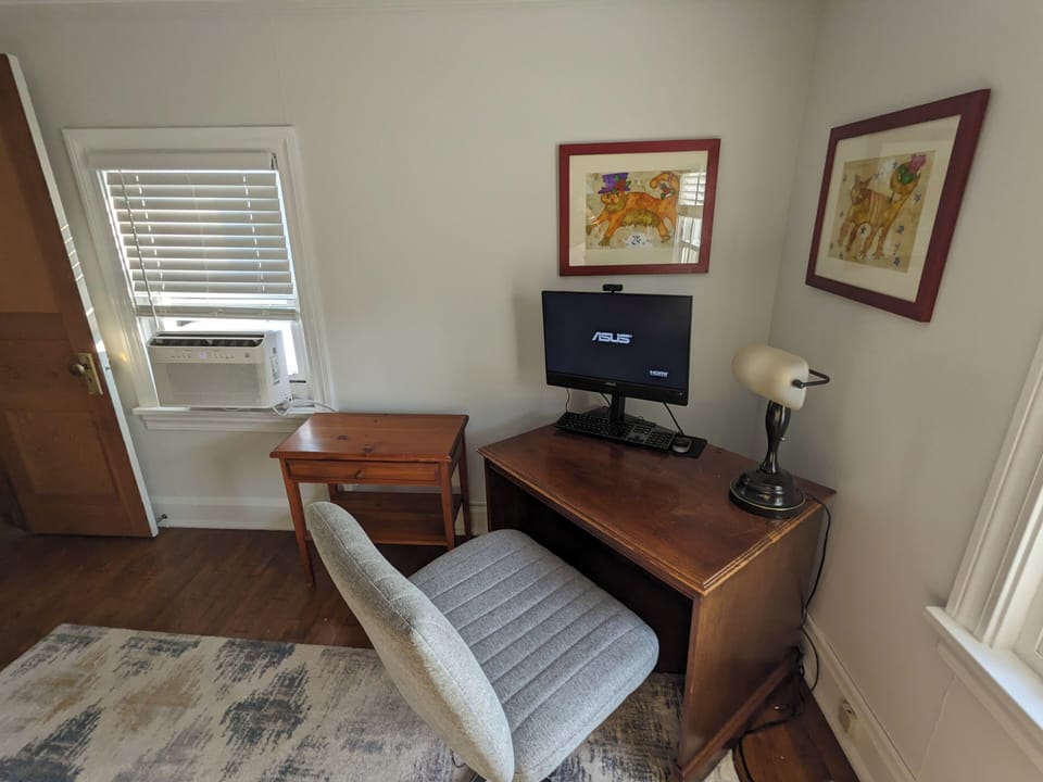 BYOC "Bring your own Computer" Station.  Keyboard, Monitor, Cam with USB C dock 